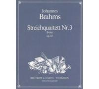 Partitions classique EDITION BREITKOPF BRAHMS J. - QUATUOR A CORDES OP. 67 EN SI MAJEUR Musique de chambre G