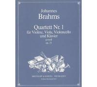 Partitions classique EDITION BREITKOPF BRAHMS J. - QUATUOR AVEC PIANO OP. 25 EN SOL MINEUR Musique de chambre