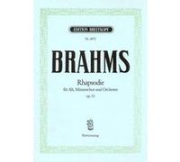 Partitions classique EDITION BREITKOPF BRAHMS J. - RAPSODIE POUR ALTO OP. 53 - CHANT, CHOEUR, PIANO Choeur et ensemble vocal G