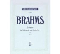 Partitions classique EDITION BREITKOPF BRAHMS J. - SONATE OP. 99 N°2 EN FA MAJEUR - VIOLONCELLE, PIANO Violoncelle G