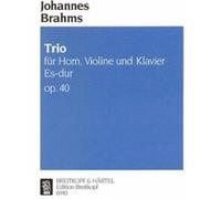 Partitions classique EDITION BREITKOPF BRAHMS J. - TRIO MI B MAJEUR OP. 40 VIOLON., COR, PIANO Musique de chambre G