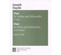Partitions classique EDITION BREITKOPF HAYDN JOSEPH - DUO VI: D 1 - VIOLIN, CELLO Violon G