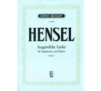 Partitions classique EDITION BREITKOPF HENSEL FANNY - AUSGEWAHLTE LIEDER, BAND 1 - VOICE, PIANO Choeur et ensemble vocal G