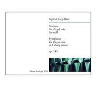 Partitions classique EDITION BREITKOPF KARG-ELERT SIGFRID - SYMPHONIE FIS-MOLL OP. 143 - ORGAN Orgue G