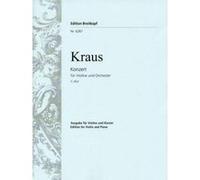Partitions classique EDITION BREITKOPF KRAUS JOSEPH MARTIN - VIOLINKONZERT C-DUR - VIOLIN, PIANO Violon G