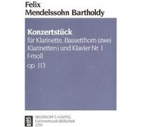Partitions classique EDITION BREITKOPF MENDELSSOHN BARTHOLDY F. - PIECE DE CONCERT OP. 113 EN MI MINEUR CLS. & PIANO Musique de chambre
