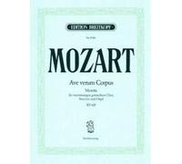 Partitions classique EDITION BREITKOPF MOZART W.A. - AVE VERUM CORPUS KV 618 - CHANT, CHOEUR, PIANO Choeur et ensemble vocal