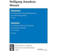 Partitions classique EDITION BREITKOPF MOZART W.A. - QUINTETTE EN LA MAJEUR KV 581 CLAR. 2 VIOLONS, ALTO, CELLO Musique de chambre G