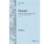 Partitions classique EDITION BREITKOPF MOZART W.A - VESPERAE DE DOMINICA KV 321 - SOLI, CHOIR AND ORCHESTRA Choeur et ensemble vocal G