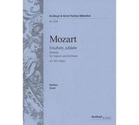 Partitions classique EDITION BREITKOPF MOZART WOLFGANG AMADEUS - EXSULTATE, JUBILATE KV 165 - SOPRANO, ORGAN, ORCHESTRA Soprano, instruments G