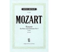 Partitions classique EDITION BREITKOPF MOZART WOLFGANG AMADEUS - HORNKONZERT NR.4 ES-DUR KV 495 - HORN, PIANO Cor G