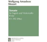 Partitions classique EDITION BREITKOPF MOZART WOLFGANG AMADEUS - SONATE B-DUR KV 292 (196C) - BASSOON, CELLO Ensemble mixte