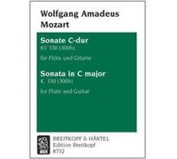 Partitions classique EDITION BREITKOPF MOZART WOLFGANG AMADEUS - SONATE C-DUR KV 330 (300H) - FLUTE, GUITAR Flûte traversière G