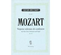 Partitions classique EDITION BREITKOPF MOZART WOLFGANG AMADEUS - VESPERAE SOLENNES KV 339 - SOLI CHOIR AND ORCHESTRA Choeur et ensemble vocal G