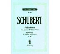 Partitions classique EDITION BREITKOPF SCHUBERT F. - STABAT MATER F-MOLL D 383 - CHANT, CHOEUR, PIANO Choeur et ensemble vocal G