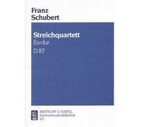 Partitions classique EDITION BREITKOPF SCHUBERT F. - STREICHQUARTETT ES-DUR D 87 Musique de chambre G