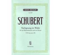 Partitions classique EDITION BREITKOPF SCHUBERT FRANZ - NACHTGESANG IM WALDE D 913 - PIANO Piano G