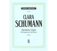 Partitions classique EDITION BREITKOPF SCHUMANN C. - INTEGRALE DES LIEDER VOIX & PIANO VOL.1 Voix solo, piano G