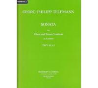 Partitions classique EDITION BREITKOPF TELEMANN G. PH. - SONATA IN A - HAUTBOIS ET BC Hautbois G