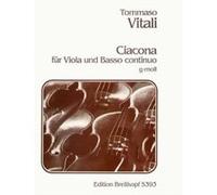 Partitions classique EDITION BREITKOPF VITALI TOMMASO - CHACONNE G-MOLL - VIOLA, PIANO Alto