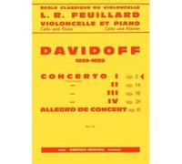 Partitions classique EDITION DELRIEU DAVIDOFF KARL - CONCERTO N°1 OP.5 EN SI MIN. - VIOLONCELLE, PIANO Violoncelle