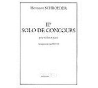 Partitions classique EDITION DELRIEU SCHROEDER-MEYER HERMANN - SOLO DE -CONCOURS N°2 - VIOLON Violon