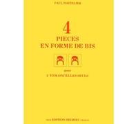 Partitions classique EDITION DELRIEU TORTELIER PAUL - PIÈCES EN FORME DE BIS (4) - 2 VIOLONCELLES Violoncelle