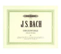 Partitions classique EDITION PETERS BACH JOHANN SEBASTIAN - COMPLETE ORGAN WORKS IN 9 VOLUMES, VOL.4 - ORGAN Orgue