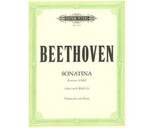 Partitions classique EDITION PETERS BEETHOVEN LUDWIG VAN - SONATINA IN D MINOR - CELLO AND PIANO Violoncelle