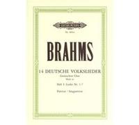 Partitions classique EDITION PETERS BRAHMS JOHANNES - 14 GERMAN FOLKSONGS BOOK 1 NO.1-7 - VOCAL SCORE (PAR 10 MINIMUM) Choeur et ensemble vocal