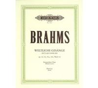 Partitions classique EDITION PETERS BRAHMS JOHANNES - 35 SECULAR CHORUSES - MIXED CHOIR (PAR 10 MINIMUM) Choeur et ensemble vocal
