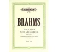 Partitions classique EDITION PETERS BRAHMS JOHANNES - LIEBESLIEDER AND NEW LIEBESLIEDER WALTZES QUARTETS, IN 3 VOLUMES, VOL.2 - MIXED CH Choeur et ensemble vocal G