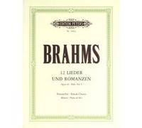 Partitions classique EDITION PETERS BRAHMS JOHANNES - LIEDER UND ROMANZEN OP.44 VOL.1 - MIXED CHOIR (PAR 10 MINIMUM) Choeur et ensemble vocal G