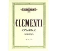 Partitions classique EDITION PETERS CLEMENTI MUZIO - SONATINAS OP. 36 NOS. 1-6: OP. 37 NOS. 1-3: OP. 38 NOS. 1-3 - PIANO Piano