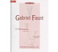 Partitions classique EDITION PETERS FAURE G. - 13 NOCTURNES - PIANO Piano