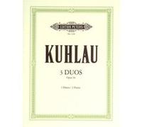 Partitions classique EDITION PETERS KUHLAU FRIEDRICH - 3 DUOS OP.10 - FLUTE ENSEMBLE Flûte traversière G