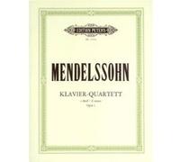 Partitions classique EDITION PETERS MENDELSSOHN FELIX - PIANO QUARTET IN C MINOR OP.1 - PIANO QUARTETS Ensemble mixte