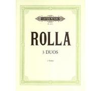 Partitions classique EDITION PETERS ROLLA - 3 DUOS - ALTO Alto