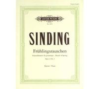 Partitions classique EDITION PETERS SINDING CHRISTIAN - RUSTLE OF SPRING OP.32 NO.3 - PIANO Piano