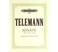 Partitions classique EDITION PETERS TELEMANN GEORG PHILIPP - SONATA IN A MINOR - VIOLA DA GAMBA AND KEYBOARD Autres cordes pincées G