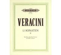 Partitions classique EDITION PETERS VERACINI FRANCESCO MARIA - 12 SONATAS OP.1 VOL.2 - VIOLIN AND PIANO Violon