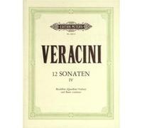 Partitions classique EDITION PETERS VERACINI FRANCESCO MARIA - 12 SONATAS OP.1 VOL.4 - RECORDER Flûte à bec G