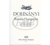 Partitions classique EMB (Editio Musica Budapest) DOHNANY E. - RURALIA HUNGARICA OP. 32 C - VIOLON ET PIANO Violon G