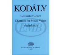 Partitions classique EMB (Editio Musica Budapest) KODALY Z. - PEZZI CORALI - VOCI MISTE Choeur et ensemble vocal G