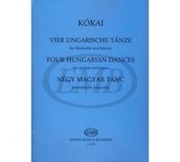 Partitions classique EMB (Editio Musica Budapest) KOKAI R. - FOUR HUNGARIAN DANCES - CLARINETTE Clarinette
