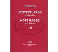 Partitions classique EMB (Editio Musica Budapest) SOPRONI J. - NOTE PAGES I-II - PIANO Piano