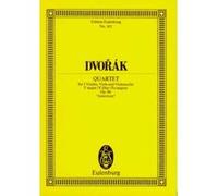 Partitions classique EULENBURG DVORAK ANTONIN - STRING QUARTET F MAJOR OP. 96 B 179 - STRING QUARTET Format poche