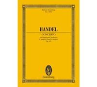 Partitions classique EULENBURG HAENDEL G.F. - ORGAN CONCERTO NO 4 F MAJOR OP 4/4 HWV 292 - ORGAN, 2 OBOES, BASSOON AND STRINGS Orgue