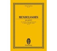Partitions classique EULENBURG MENDELSSOHN BARTHOLDY FELIX - STRING QUARTET EB MAJOR OP 12 - STRING QUARTET Ensemble à cordes G