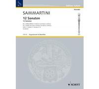 Partitions classique EULENBURG SAMMARTINI - 12 SONATEN VOL.2 - SONATES 5-8 (GIESBERT) Flûte à bec G